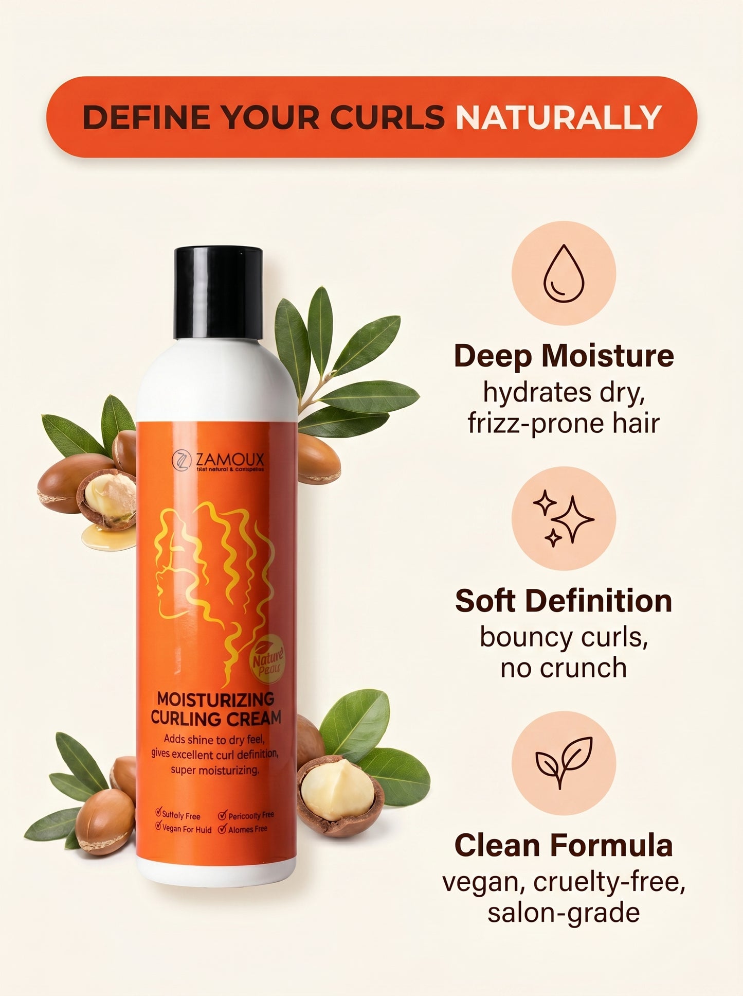 Moisturizing Curling Cream — 3 Bottles